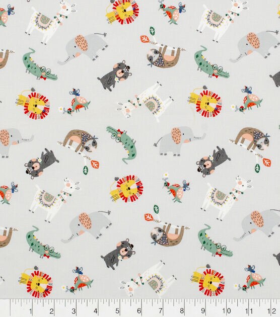 Tossed Nursery Cotton Fabric, , hi-res, image 2