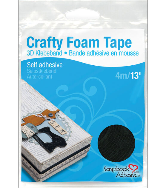 Scrapbook Adhesives Crafty Foam Tape Roll Black