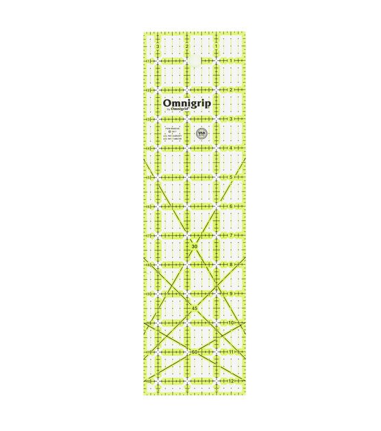 Omnigrip Neon Rectangle Ruler, 3-1/2" x 12-1/2"