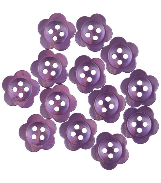 5/8" Flower 4 Hole Buttons 13pk, , hi-res, image 10