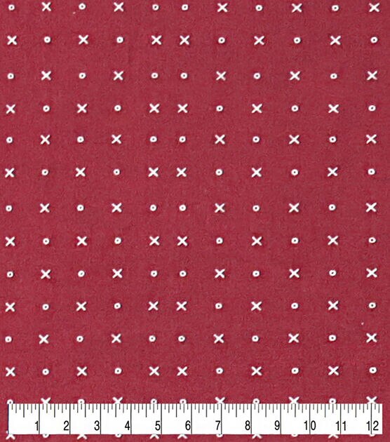 Xo on Red Quilt Cotton Fabric by Keepsake Calico, , hi-res, image 3