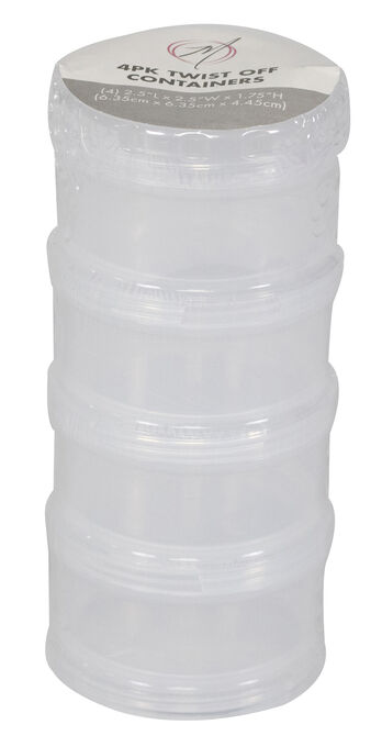Everything Mary 2.5" Plastic Stack & Twist Off Containers 4pk