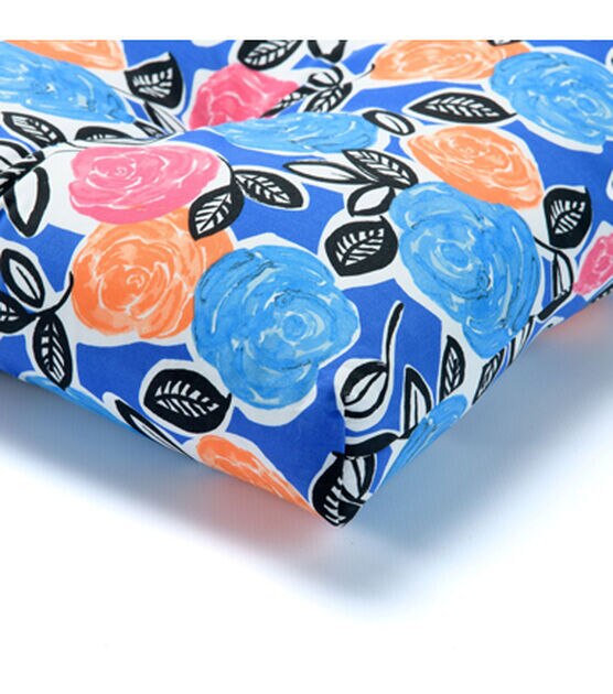 Tempo Terrasol Bold Floral Cobalt Outdoor Chair Cushion, , hi-res, image 2