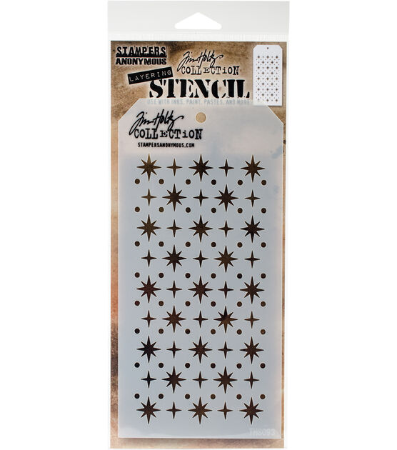 Stampers Anonymous Tim Holtz 4.13''x8.5'' Layering Stencil Starry