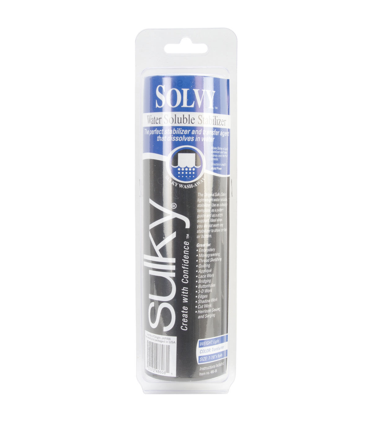 Sulky Super Solvy Water Soluble Roll stabilizer x9yd 12/" x 9 yd