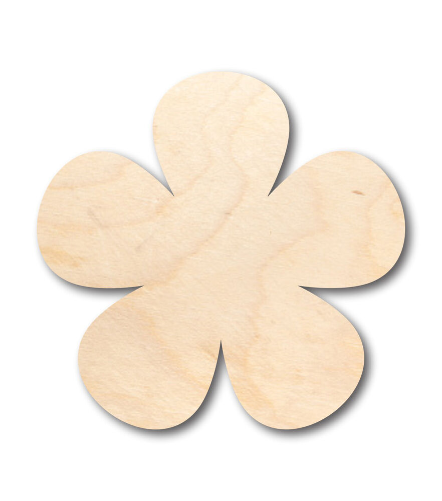 Pack of 24 Unfinished Wood Flower Cutouts by Factory Direct Craft - Blank Wooden  Craft Shapes to