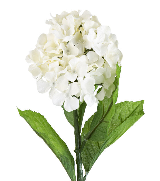 27" White Hydrangea Stem by Bloom Room, , hi-res, image 2