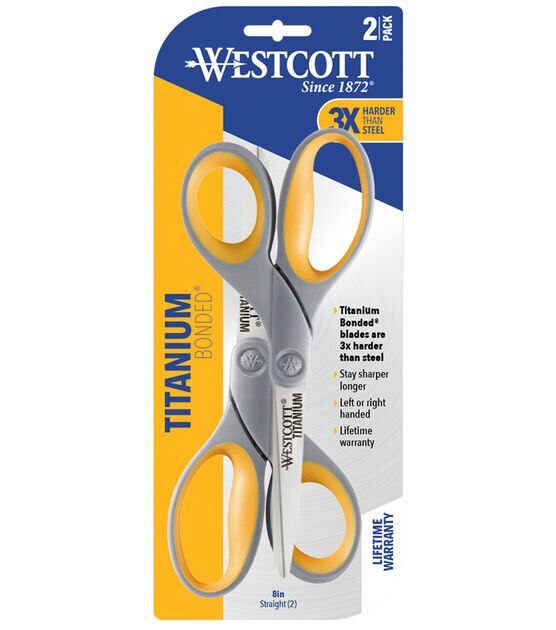 Westcott 8" Soft Handle Titanium Bonded Scissors 2pk, , hi-res, image 3