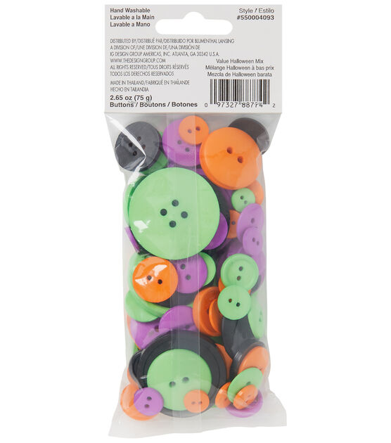 Favorite Findings 2.5oz Multicolor Assorted Big Bag of Buttons, , hi-res, image 2
