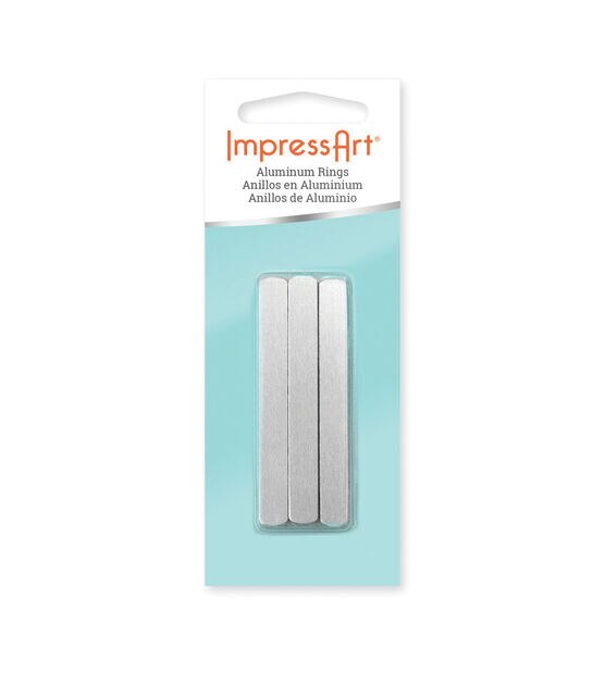 ImpressArt 11 pk 0.25''x2.68'' Aluminum Ring Premium Stamping Blanks