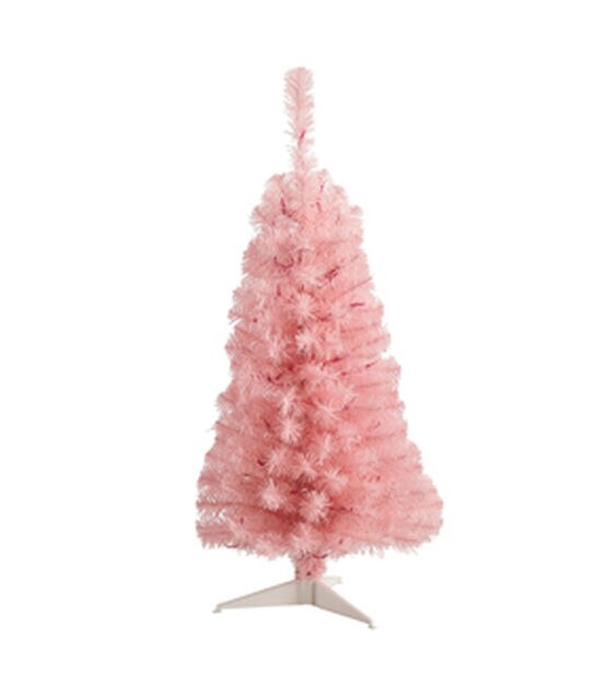 White Feather Mini Pink Christmas Tree with Lights Ornaments for Home  Office Tabletop Decor Christmas Gift