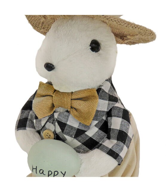 National Tree 12" Bowtie Bunny with Egg, , hi-res, image 2