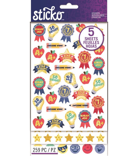 Sticko 259 Pack Flip Stickers Teacher Reward