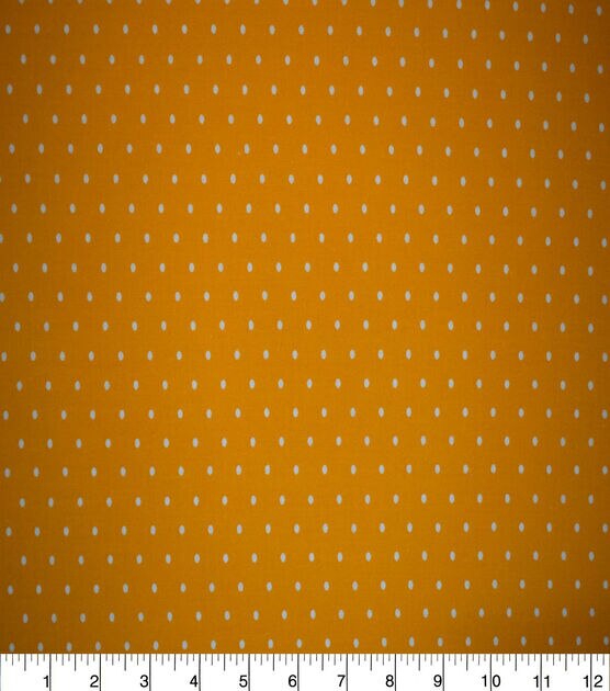 Pin Dots on Apricot Quilt Cotton Fabric by Quilter's Showcase