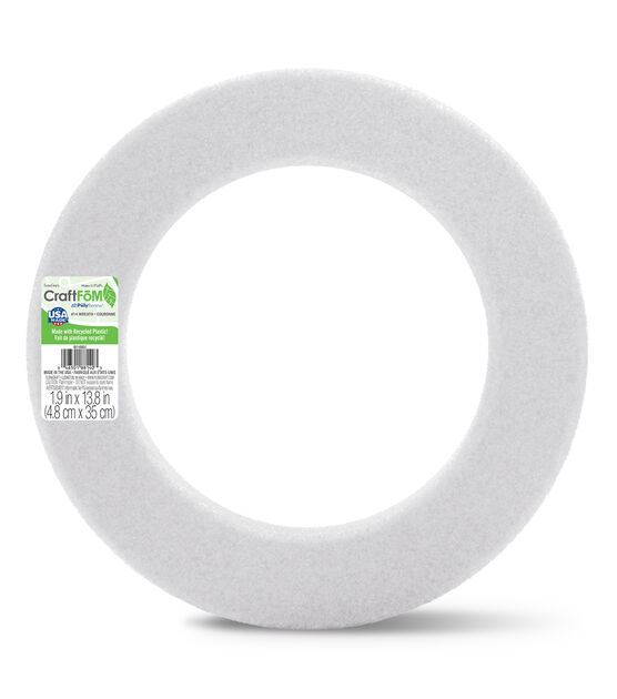12 Pack Foam Circles for Crafts, Round Discs for DIY Projects (6 x 6 x 1 in, White)
