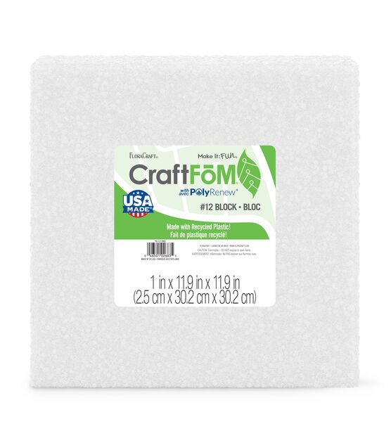 FloraCraft 12" White CraftFoM Block
