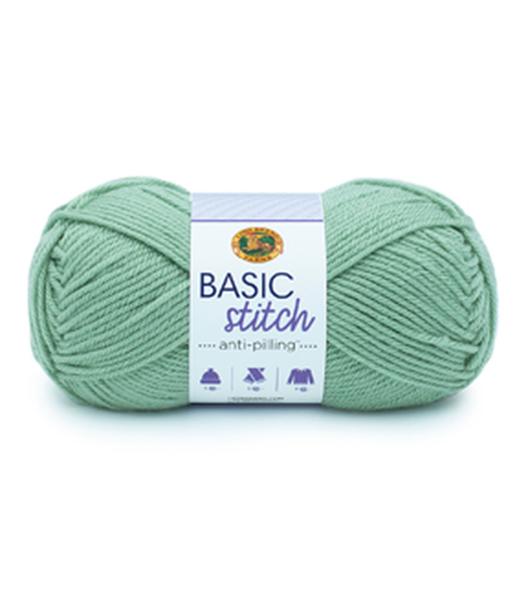 Lion Brand Basic Stitch Anti Pilling Worsted Acrylic Yarn, Sage, hi-res