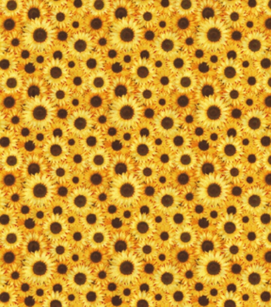 Fabric Traditions Packed Sunflowers Cotton Fabric by Keepsake Calico