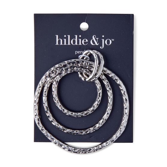 Silver Open Circle Pendant by hildie & jo