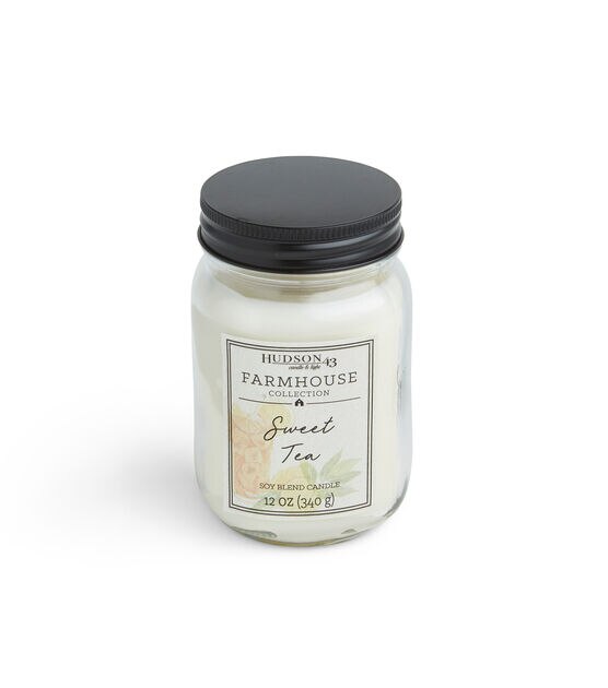 12oz Sweet Tea Scented Mason Jar Candle by Hudson 43, , hi-res, image 6