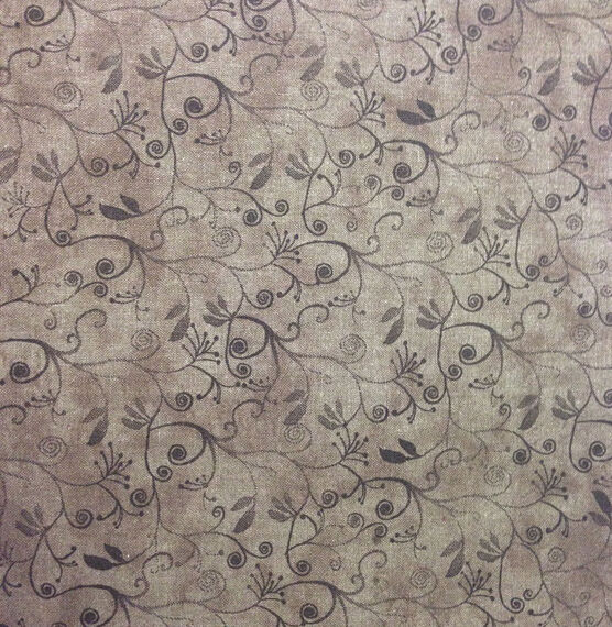 Flourish on Brown Blender Quilt Cotton Fabric by Keepsake Calico