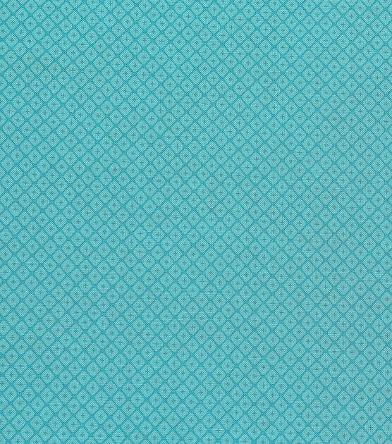 Aqua Diamond Quilt Cotton Fabric by Keepsake Calico, , hi-res, image 2