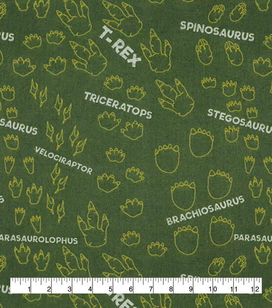 Dino Footprints Super Snuggle Flannel Fabric, , hi-res, image 3