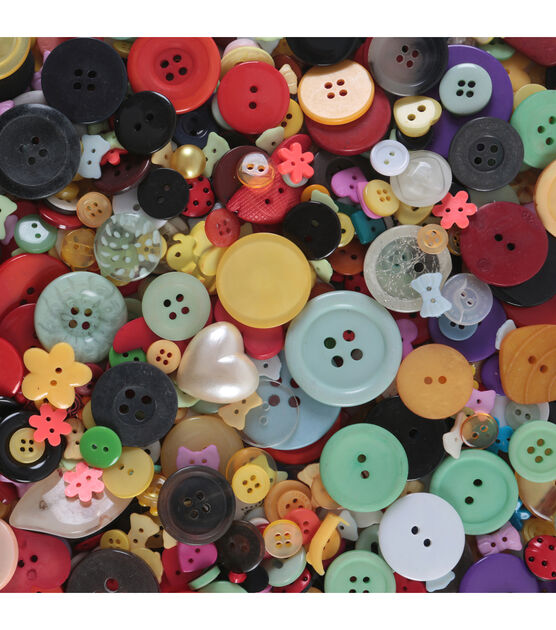 Flair Originals 1lb Multicolor Assorted Buttons, , hi-res, image 2