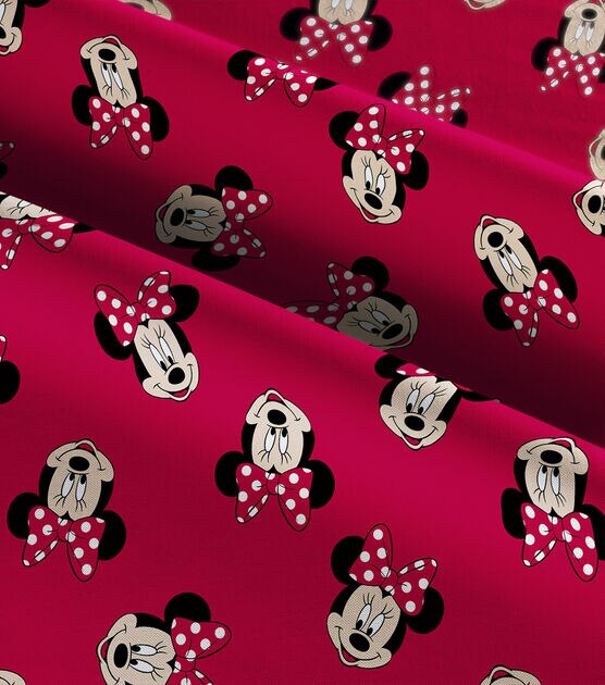Disney Minnie Mouse Cotton Fabric  Tossed Minnie Heads, , hi-res, image 3