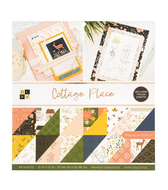 DCWV 36 pk 12in x 12in Printed Cardstock - Cottage Place