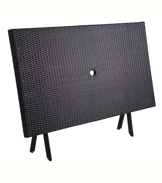 Safavieh 54" x 31" Black Akita Outdoor Folding Table, , hi-res, image 7