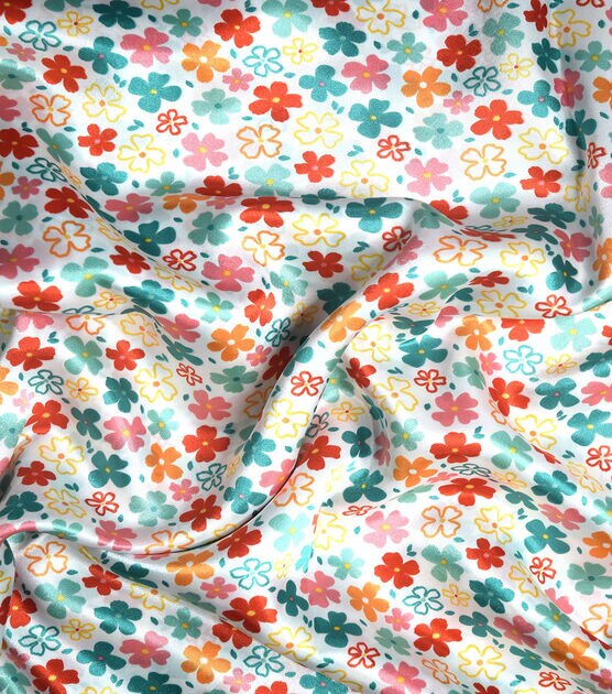 Multi Mini Floral Charmeuse Fabric, , hi-res, image 5