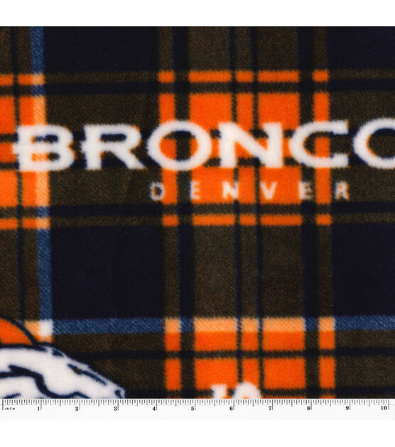 Fabric Traditions Denver Broncos Fleece Fabric Plaid