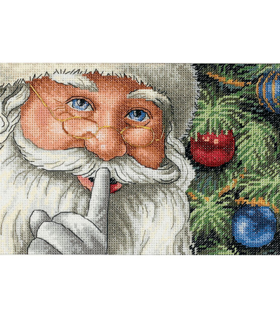Dimensions 7" x 5" Santa's Secret Counted Cross Stitch Kit