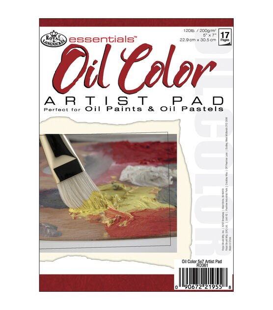 Royal Brush Essentials Oil Color Paper Pad 5"X7" 17 Sheets