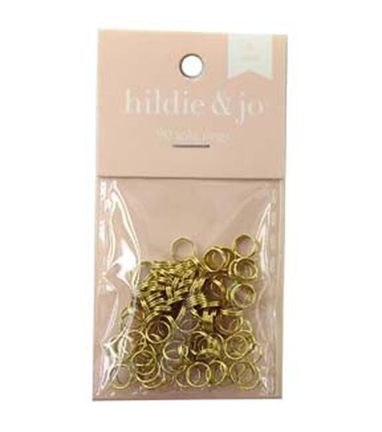 6mm Gold Metal Split Rings 90pk by hildie & jo