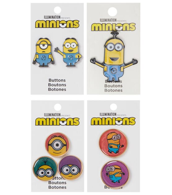 Minions Kevin 1 7/8in Enamel Shank Button, , hi-res, image 6