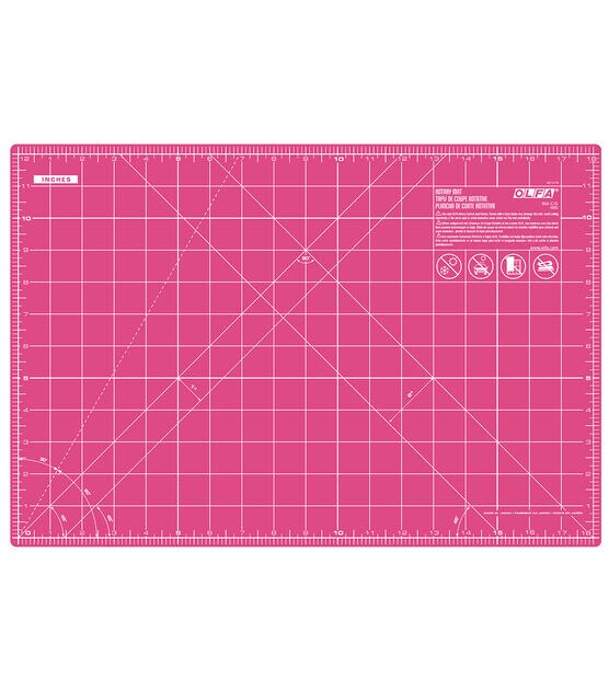 Self Healing Cutting Mat, A3 Foldable Non Slip Cutting Mats for Crafts  Double Sided Cutting Mat for Quilting, Sewing Crafts(Pink)