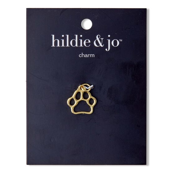 1" Gold Open Paw Charm by hildie & jo