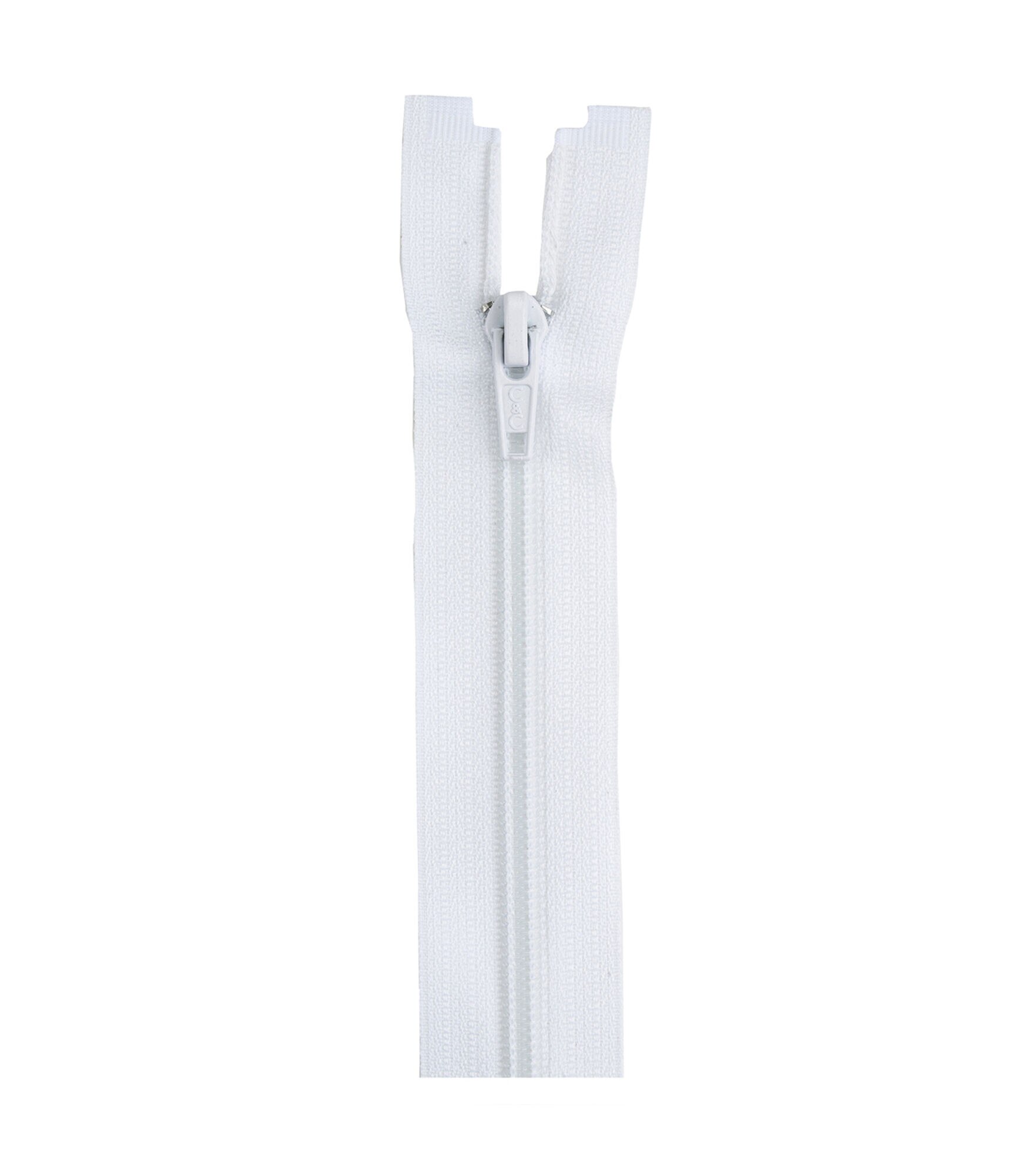 Coats & Clark Coil Separating Zipper 14", White, hi-res