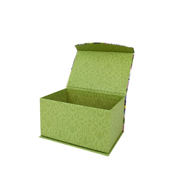 8" Green Gallery Floral Fliptop Box, , hi-res, image 2