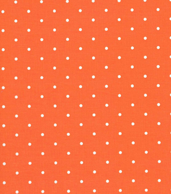 Aspirin Dots on Orange Quilt Cotton Fabric by Quilter's Showcase