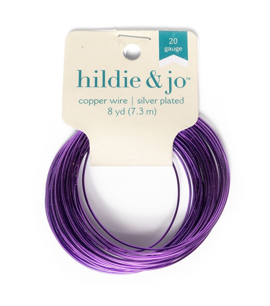 8yds Grape Silver Plated Copper Wire by hildie & jo