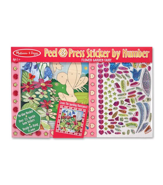 Melissa & Doug Peel & Press Sticker by Number Flower Garden Fairy