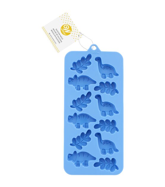 Wilton Silicone Dinosaur and Leaf Candy Mold