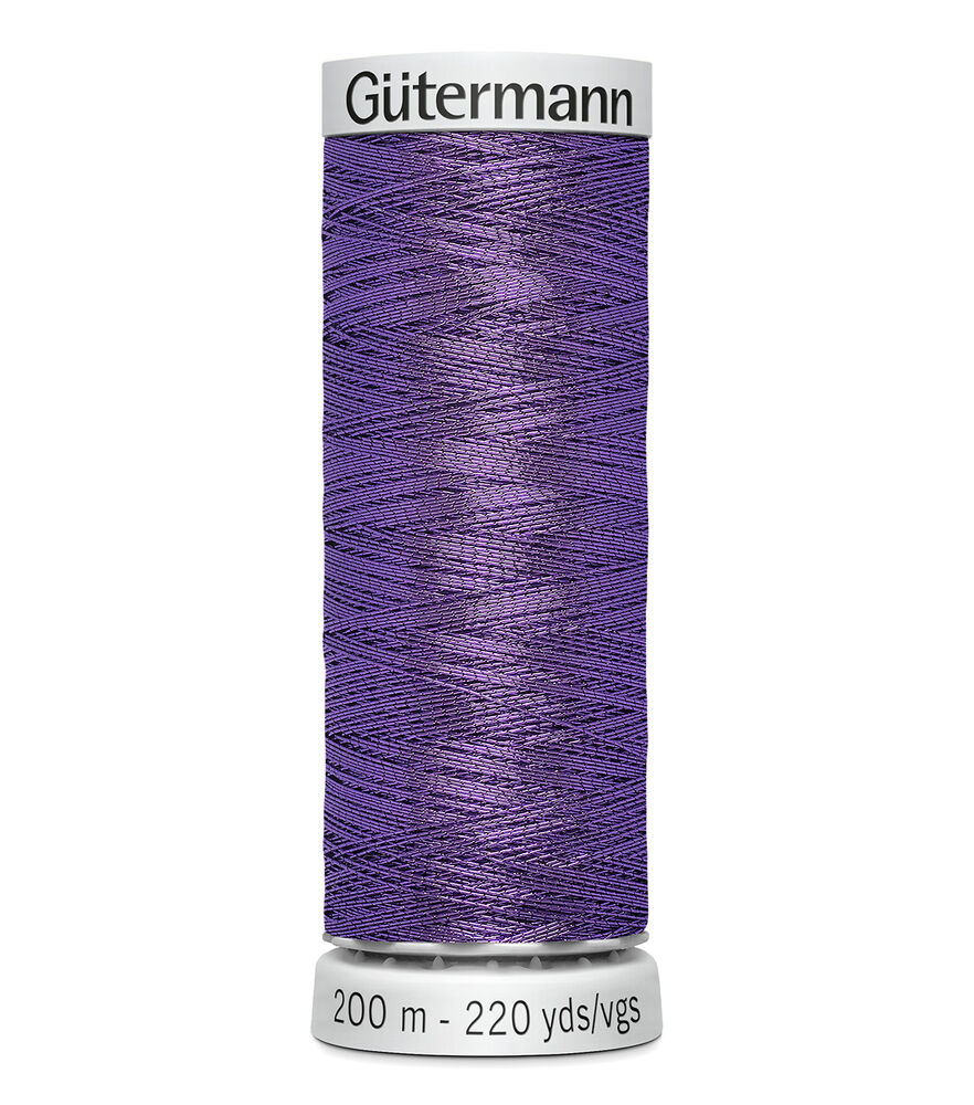 Gutermann 200M Metallic Dekor 45wt Thread, Purple, swatch