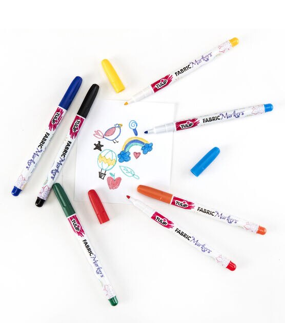 Formline textile markers, line 2-3 mm, Content may vary , assorted