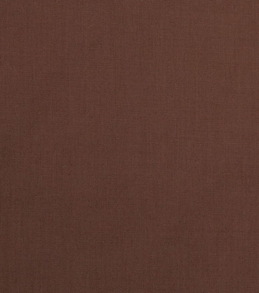 Symphony Broadcloth Polyester Blend Fabric  Solids, Chocolate Cocoa, swatch