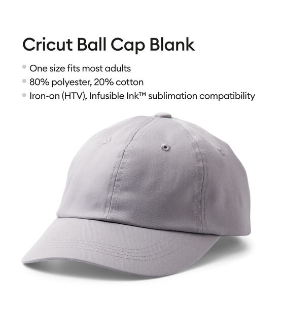 Cricut 12pk Gray Ball Cap Hat Blanks, , hi-res, image 4