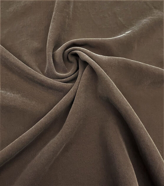 Dark Brown Sand Washed Rayon Twill Apparel Fabric, , hi-res, image 3